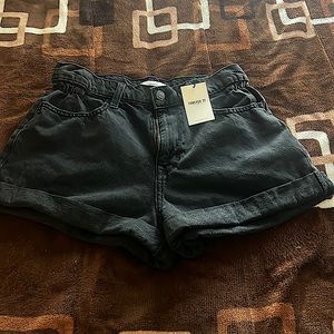 Brand new forever 21 black jean shorts